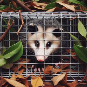 Humane wildlife trap with animal inside - Wildlife / Animal pest control service